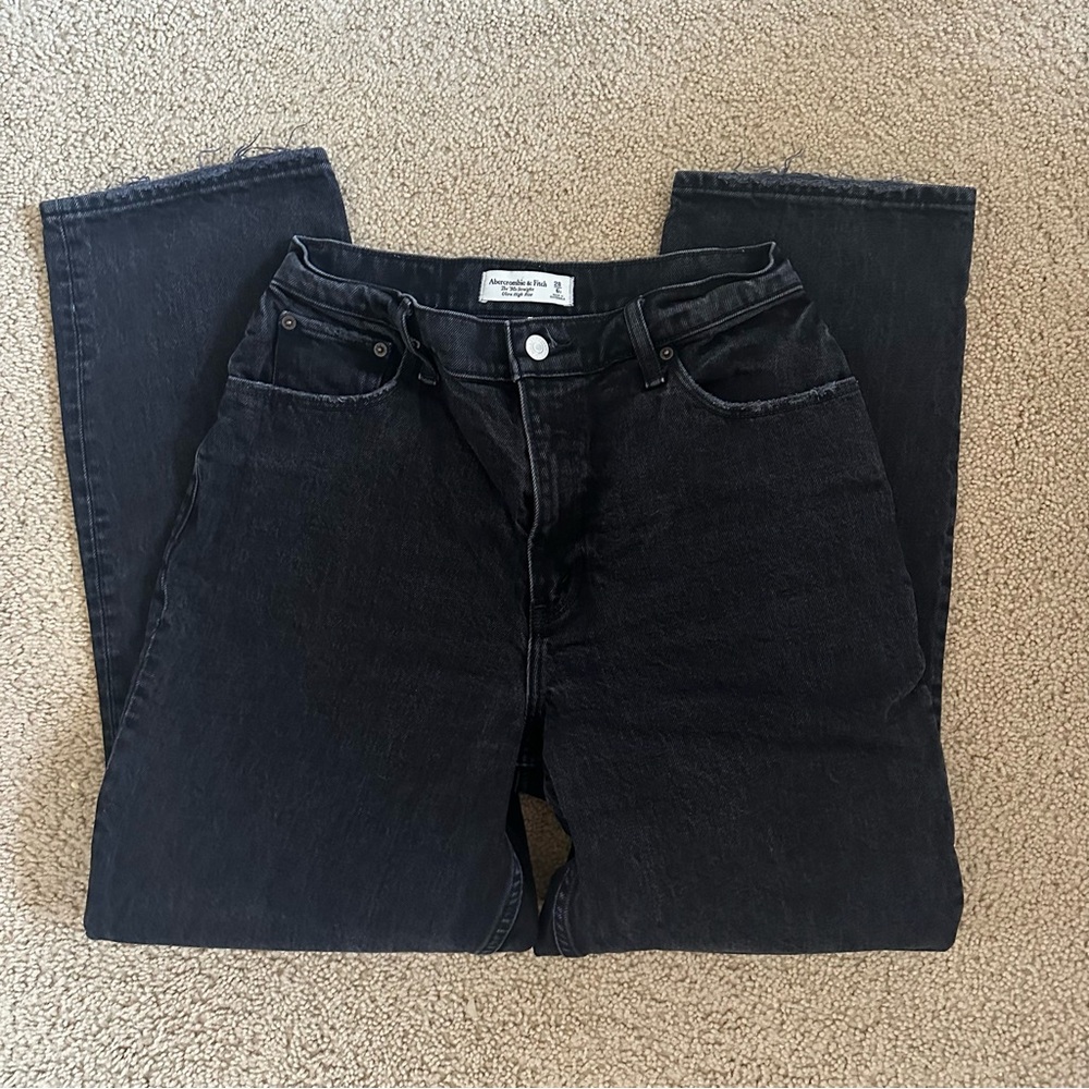 Abercrombie curve love straight leg jeans
